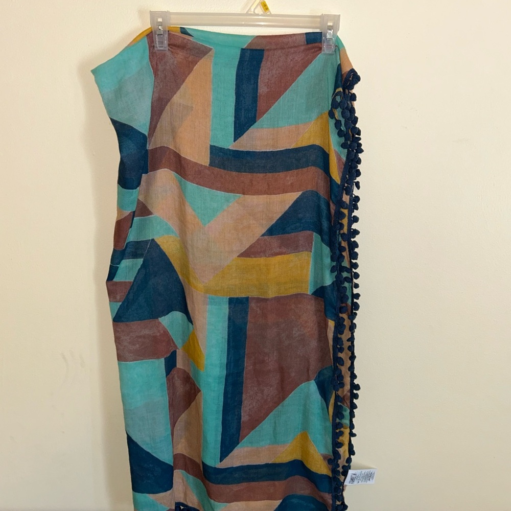 Prana Multicolor Scarf with Geometric Design
